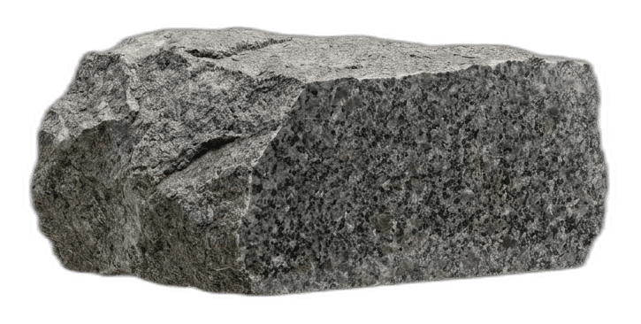 Freigestellter Rohblock aus Granit (Beispielbild)
